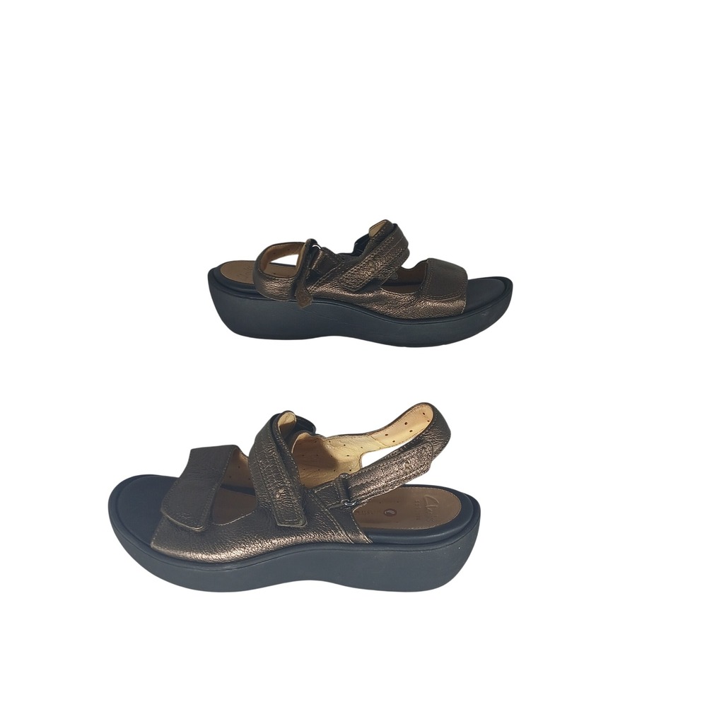 Clarks Unstructured Sandals 8 Bronze Metallic Leather Comfort Gorpcore 26107782